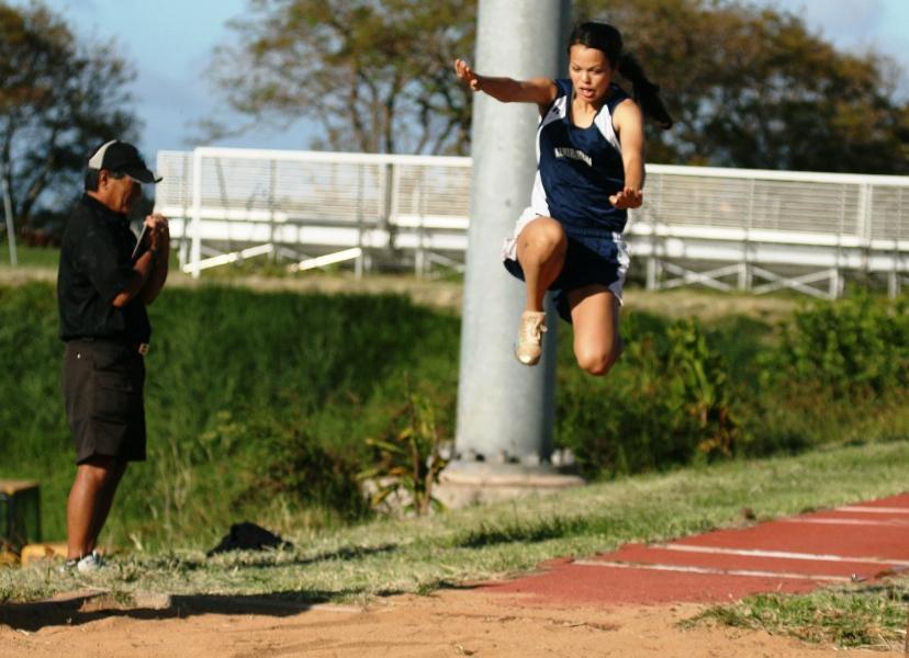 Ashley Wendt in long jump March 18, 2011