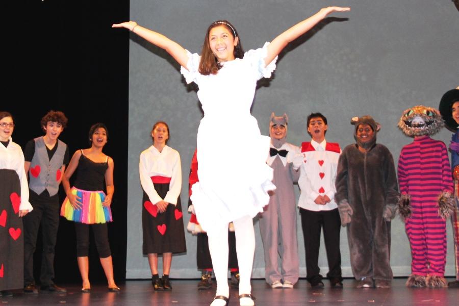 Sophomore Aeris Joseph-Takeshita stars as Alice in the spring musical Alice in Wonderland. The show will be playing at Keōpūolani Hale on Friday and Saturday at 7 p.m. and Saturday afternoon at 3 p.m.