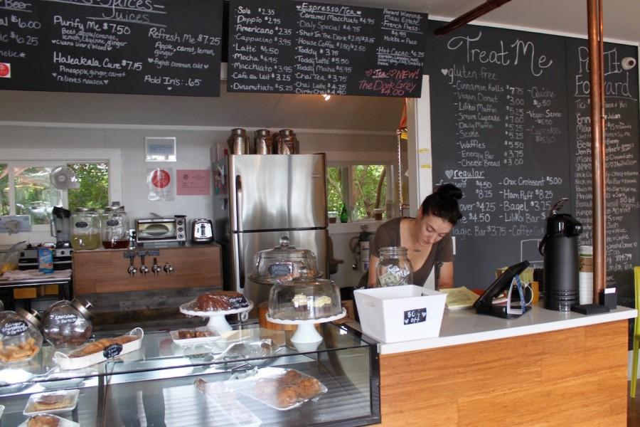 Co-owner Shannon Murphy also works as the cashier at Sip Me!, a new coffee shop in Makawao. Serving coffee, tea, smoothies, pastries, cookies and other treats, the business has been doing well since opening this summer.