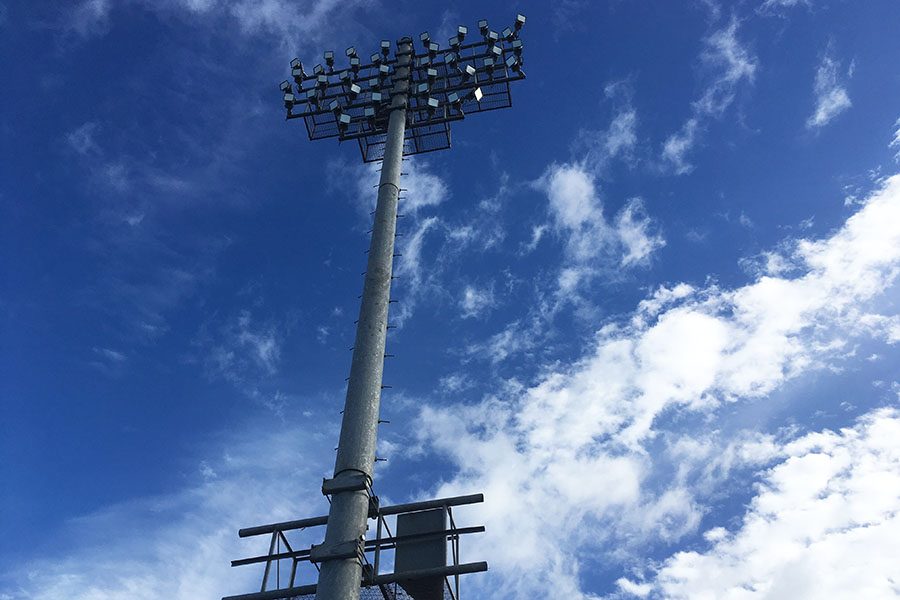 King Kekaulike High School installed new LED lights in their football stadium at the beginning of the 2016-17 school year. They look over the island of Maui and can be much brighter than the old ones.