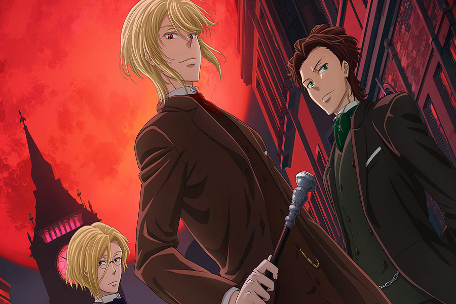 Brothers Louis James Moriarty, William James Moriarty and Albert James Moriarty in the fall 2020 anime, Yuukoku no Moriarty, also known as Moriarty the Patriot.