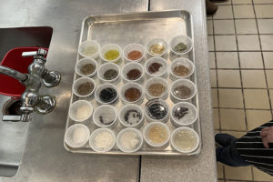 The seasonings from the flavor test.