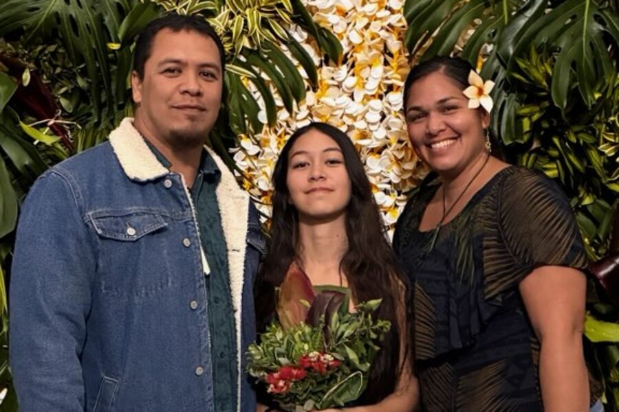 The Hewahewa family, including junior Makaliahu, practices and promotes sustainability through Poly-Forestry. Photo courtesy of Makaliahu Hewahewa